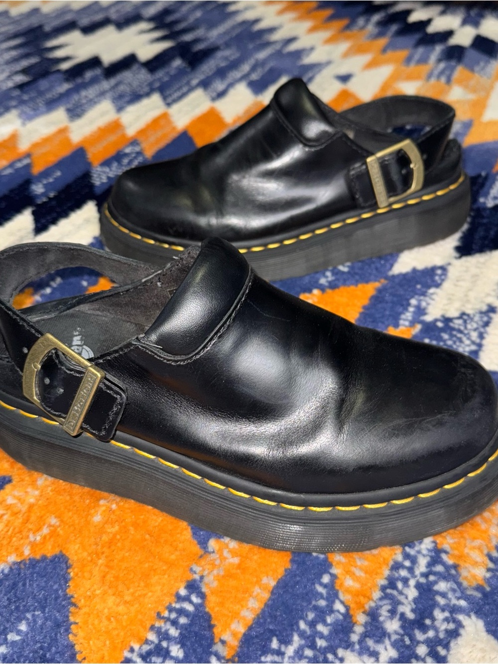 Dr Martens LAKETEN ATLAS LEATHER SLINGBACK PLATFORM MULES Docs size 8 M
